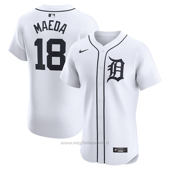 Maglia Baseball Uomo Detroit Tigers Kenta Maeda Home Elite Bianco